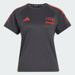 Koszulka Z Krótkim Rękawem Audi Revolut F1 Team Mechanics. Czarne bluzki Adidas, bez wzorów, biznesowe, bez kołnierzyka, bez ramiączek. Za 349.00 zł.