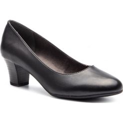 Półbuty JANA - 8-22414-22 Black Nappa 022. Czarne czółenka JANA, bez wzorów, z materiału, bez obcasa, na obcasie, bez zapięcia. W wyprzedaży za 129.00 zł.