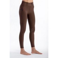 Legginsy jeździeckie letnie damskie Zipline Equus. Brązowe legginsy EQUUS BRAND, l, bez wzorów, z materiału, z podwyższonym stanem, długie. Za 179.99 zł.