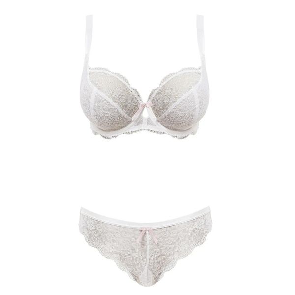 Stringi damskie Freya Fancies. Białe stringi Freya, bez wzorów, z koronki. Za 186.00 zł.