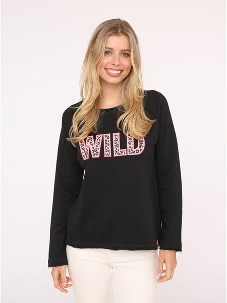 Zwillingsherz Koszulka "Wild" w kolorze czarnym rozmiar: M. Czarne bluzki Zwillingsherz, m, bez wzorów, bez kołnierzyka, bez ramiączek. Za 159.95 zł.