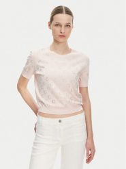 Guess Sweter W5GR05 Z3D60 Różowy Regular Fit. Czerwone swetry Guess, xl, z aplikacjami, z wiskozy, bez ramiączek. Za 247.00 zł.