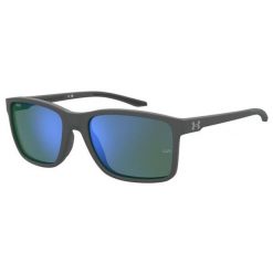 Okulary przeciwsłoneczne Under Armour Hustle XL S3 Matte. Szare okulary przeciwsłoneczne Under Armour, bez wzorów, sportowe, prostokątne. Za 339.99 zł.