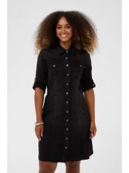 Kaffe Sukienka dżinsowa w kolorze czarnym rozmiar: 38. Czarne sukienki Kaffe, bez wzorów, bez kołnierzyka, bez ramiączek, midi. Za 208.99 zł.