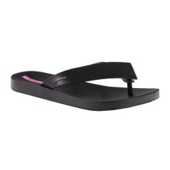 Japonki plażowe damskie Ipanema Hit. Czarne klapki Ipanema, bez wzorów, bez obcasa. Za 47.99 zł.