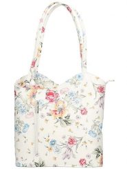 ORE10 Skórzana torebka w kolorze białym - 27 x 30 x 9 cm rozmiar: onesize. Białe torby na ramię ORE10, bez wzorów, z materiału, na ramię, bez dodatków. Za 130.99 zł.