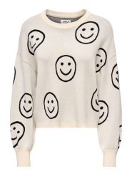 ONLY Sweter w kolorze kremowym rozmiar: S. Brązowe swetry Only, s, bez wzorów, bez ramiączek. Za 100.28 zł.