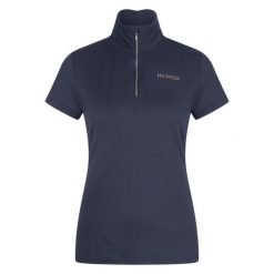 Damska koszulka do jazdy konnej HV Polo Lumiere. Niebieskie bluzki HV POLO, bez wzorów, bez kołnierzyka, bez ramiączek. Za 261.50 zł.