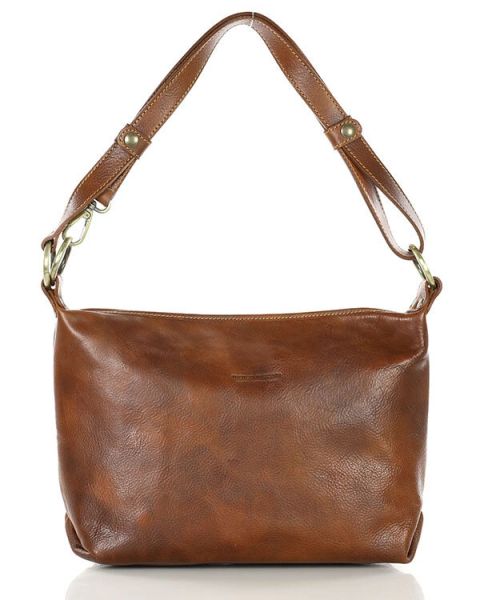 Listonoszka skórzana MARCO MAZZINI brązowa 414b. Brązowe torebki klasyczne bez wzorów, ze skóry, do ręki, bez dodatków. Za 459.00 zł.