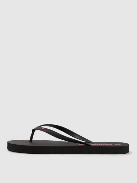 4F Japonki damskie - czarne 40. Czarne klapki 4f, bez wzorów, z gumy, bez obcasa. Za 49.99 zł.