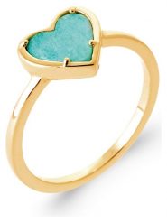 L'Atélier Précieux Pozłacany pierścionek z amazonitem rozmiar: 54. Żółte pierścionki l'Atelier precieux, pozłacane. Za 173.99 zł.