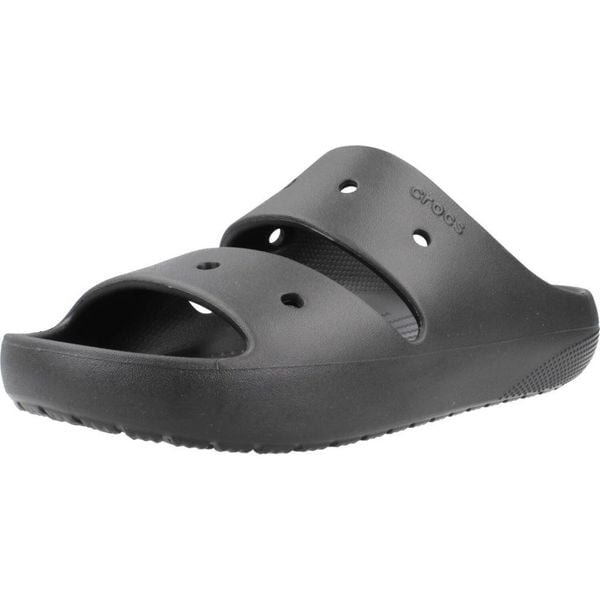 Sandały CROCS CLASSIC SANDAL V2 Czarny. Czarne sandały Crocs, bez wzorów, z gumy, bez obcasa, bez zapięcia. Za 135.99 zł.