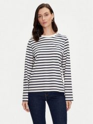 Tommy Hilfiger Bluzka Modern WW0WW42324 Granatowy Regular Fit. Niebieskie bluzki TOMMY HILFIGER, xs, bez wzorów, z bawełny, bez kołnierzyka, bez ramiączek. Za 139.99 zł.