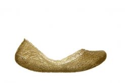 Baleriny Melissa Campana Flow Ad Gold 010427, Złoty, Guma - 35-36. Żółte baleriny Melissa, bez wzorów, z gumy, bez obcasa. W wyprzedaży za 206.10 zł.