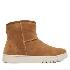 Botki Josef Seibel. Brązowe botki Josef Seibel, bez wzorów, bez obcasa, na płaskiej podeszwie, bez zapięcia. Za 609.99 zł.