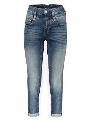 Herrlicher Dżinsy - Slim fit - w kolorze niebieskim rozmiar: W28/L30. Niebieskie jeansy Herrlicher, l, z aplikacjami, z podwyższonym stanem. Za 122.96 zł.