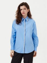 Motivi Koszula 5356W000379N Niebieski Relaxed Fit. Niebieskie koszule Motivi, bez wzorów, z bawełny, bez kołnierzyka, bez ramiączek. Za 199.99 zł.