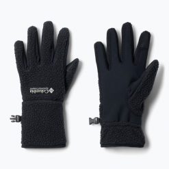 Rękawiczki trekkingowe damskie Columbia Helvetia II Sherpa. Czarne rękawiczki Columbia, bez wzorów, sportowe. Za 149.99 zł.