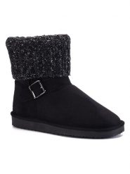 ISLAND BOOT Botki zimowe "Kourtney" w kolorze czarnym rozmiar: 38. Czarne botki Island Boot, na zimę, bez wzorów, z dzianiny, bez obcasa, na platformie, bez zapięcia. Za 165.99 zł.