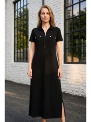 SOULSHAE Sukienka w kolorze czarnym rozmiar: L/XL. Czarne sukienki SOULSHAE, na co dzień, l, bez wzorów, bez kołnierzyka, bez ramiączek, maxi, proste. Za 150.95 zł.