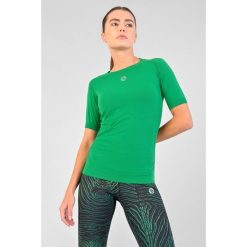 Koszulka z krótkim rękawem do biegania Damska Nessi Sportswear Ultra Oddychająca. Zielone bluzki NESSI SPORTSWEAR, l, bez wzorów, sportowe, bez kołnierzyka, bez ramiączek. Za 299.00 zł.