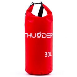 Worek wodoodporny, wodoszczelny, torba na kajak, plecak turystyczny SUP 30L. Czerwone torby na ramię THUNDER, bez wzorów, z materiału, sportowe, na ramię, bez dodatków. Za 50.00 zł.