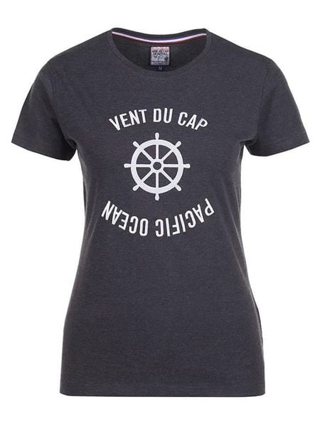 Peak Mountain Koszulka "Acheryl" w kolorze antracytowym rozmiar: L. Czarne bluzki Peak Mountain, l, bez wzorów, z bawełny, bez kołnierzyka, bez ramiączek. Za 43.99 zł.