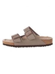 Birkenstock Klapki w kolorze brązowym rozmiar: 36. Brązowe klapki Birkenstock, bez wzorów, z otwartym noskiem, bez obcasa. Za 219.95 zł.