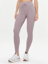 Guess Legginsy Rib-Seamless V4RB00 Z3CC0 Fioletowy Slim Fit. Fioletowe legginsy Guess, s, z aplikacjami, z syntetyku. Za 279.99 zł.