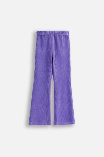 Legginsy sztruksowe z długą nogawką. Fioletowe legginsy COCCODRILLO, bez wzorów, ze sztruksu, długie. W wyprzedaży za 59.90 zł.