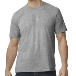 Koszulka Dla Dorosłych Unisex Polycotton Midweight T-shirt. Szare t-shirty GILDAN, xl, bez wzorów, bez kołnierzyka, bez ramiączek. Za 56.99 zł.