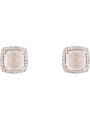 CARATELLI Złote kolczyki-wkrętki "Quartissime" z diamentami i różowym kwarcem rozmiar: onesize. Białe kolczyki CARATELLI, z diamentem, złote. Za 1,652.99 zł.