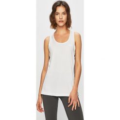 Adidas - Top. Białe koszulki sportowe Adidas, bez wzorów, z dzianiny, bez ramiączek, climalite (adidas). Za 99.90 zł.