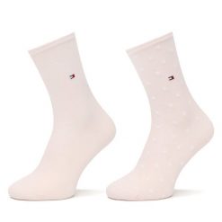 Skarpety długie Tommy Hilfiger. Czerwone skarpety TOMMY HILFIGER, bez wzorów. Za 59.99 zł.