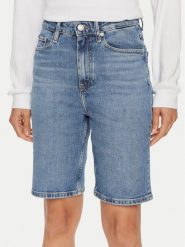 Tommy Hilfiger Szorty jeansowe WW0WW41323 Niebieski Slim Fit. Niebieskie szorty TOMMY HILFIGER, bez wzorów, z bawełny. Za 189.99 zł.