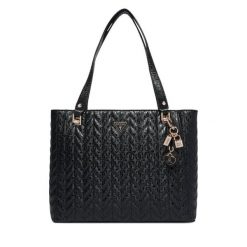 Torebka Guess. Czarne shopper Guess, z aplikacjami, bez dodatków. Za 674.99 zł.