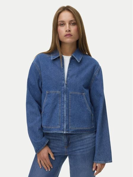 Vero Moda Kurtka jeansowa Aura 10340280 Niebieski Relaxed Fit. Niebieskie kurtki Vero Moda, l, bez wzorów, z bawełny, bez kaptura. Za 126.99 zł.