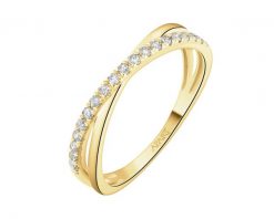 Pierścionek z żółtego złota z brylantami - 0,16 ct - próba 585. Żółte pierścionki Apart, z brylantem, złote. Za 2,790.00 zł.