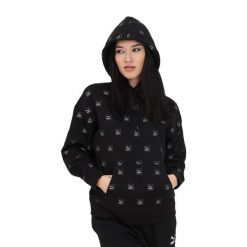 Damska Bluza Z Nadrukiem Love Na Całej Powierzchni. Czarne bluzy Puma, l, bez wzorów, z bawełny, z kapturem. Za 186.90 zł.