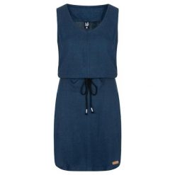 Damska sukienka pętelkowa Necla niebieska. Niebieskie sukienki ZSPORT, na lato, s, bez wzorów, sportowe, bez kołnierzyka, bez ramiączek, sportowe. Za 220.99 zł.