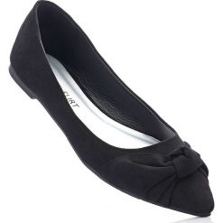 Baleriny bonprix czarny. Czarne baleriny bonprix, bez wzorów, bez obcasa. Za 54.99 zł.