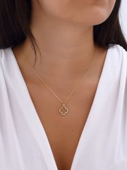 Nakkash Pozłacany naszyjnik z cyrkoniami rozmiar: onesize. Żółte naszyjniki Nakkash, z cyrkonią, metalowe. Za 96.14 zł.