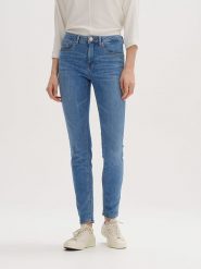 OPUS Dżinsy "Elma" - Slim fit - w kolorze niebieskim rozmiar: 34/L32. Niebieskie jeansy Opus, l, z aplikacjami, z podwyższonym stanem. Za 123.25 zł.