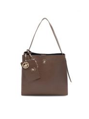 Beverly Hills Polo Club Torebka BHPC-W-05-A23 Brązowy. Brązowe torebki klasyczne Beverly Hills Polo Club, bez wzorów, z materiału, bez dodatków. Za 229.99 zł.