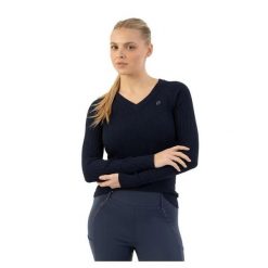 Pull w splot w damski ANKY ATC261303. Niebieskie swetry ANKY, na zimę, bez wzorów, z dzianiny, bez ramiączek. Za 383.00 zł.