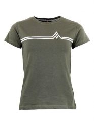 Peak Mountain Koszulka w kolorze oliwkowym rozmiar: XL. Brązowe bluzki Peak Mountain, xl, bez wzorów, z bawełny, bez kołnierzyka, bez ramiączek. Za 48.95 zł.