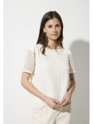 More & More Bluzka w kolorze białym rozmiar: 38. Białe bluzki More & More, bez wzorów, bez kołnierzyka, bez ramiączek. Za 120.95 zł.