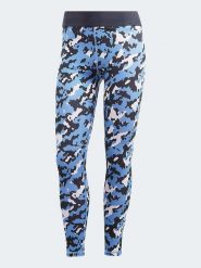 Adidas Legginsy sportowe "Techfit Camo 7/8" w kolorze błękitnym rozmiar: XS. Niebieskie legginsy Adidas, xs, bez wzorów, z materiału, z podwyższonym stanem, outdoorowe, techfit (adidas). Za 102.89 zł.