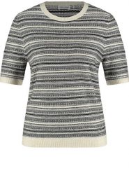 Gerry Weber Sweter w kolorze kremowo-czarnym rozmiar: 36. Brązowe swetry Gerry Weber, bez wzorów, bez ramiączek. Za 132.05 zł.
