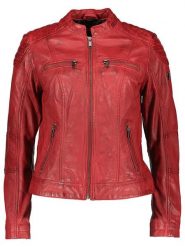 HIS Skórzana kurtka w kolorze czerwonym rozmiar: 46. Czerwone kurtki HIS, bez wzorów, ze skóry, bez kaptura. Za 478.99 zł.